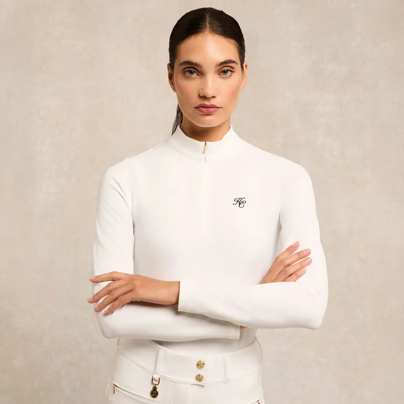 Holland Cooper Burghley Long Sleeve Women's Base Layer - White-3