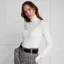 Holland Cooper Buttoned Knit Turtleneck - Cream