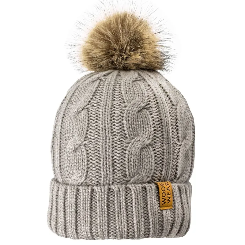 Woof Wear Cable Beanie - Stone