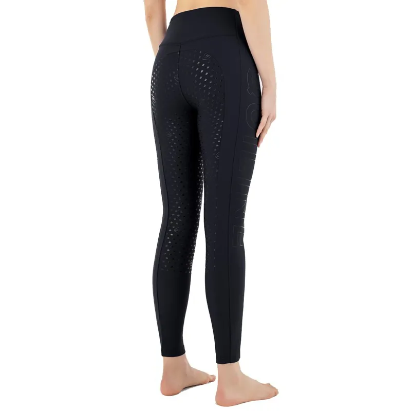 Equiline Caisfh Full Grip Women's Winter Riding Tights - Black-2