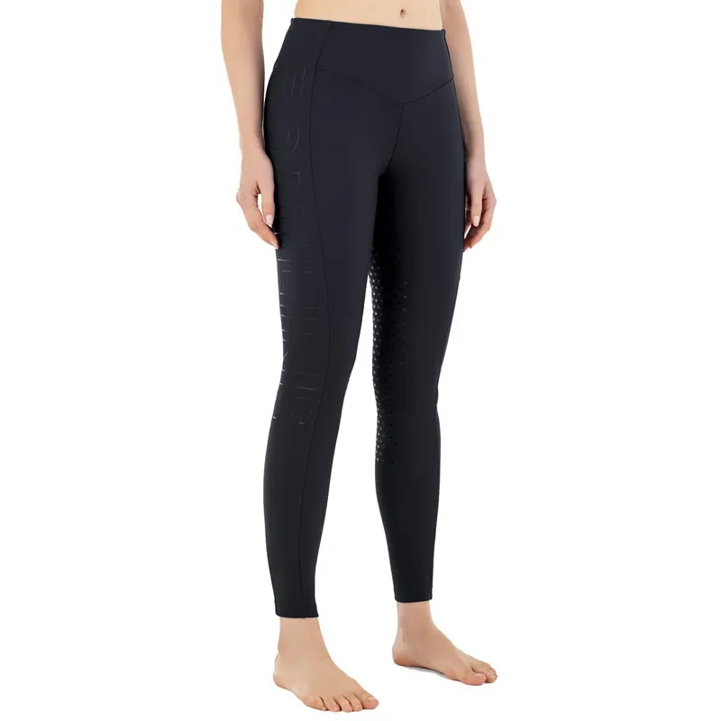 Equiline Caisfh Full Grip Women's Winter Riding Tights - Black