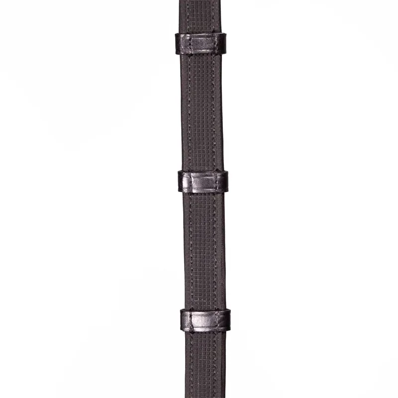 Henry James Calfskin Supergrip Reins with Stoppers - Black-1