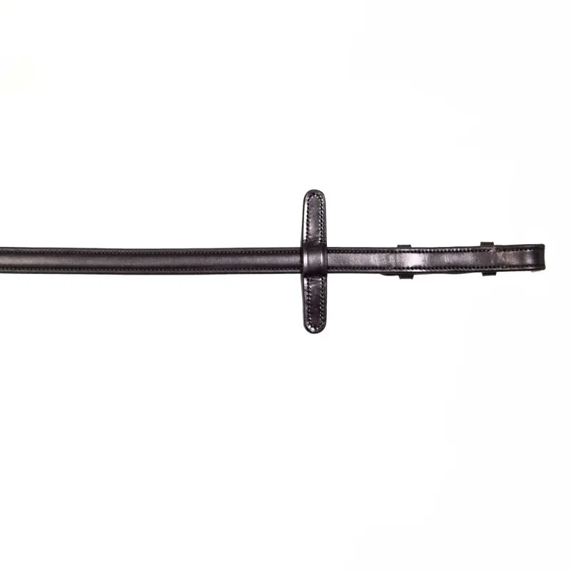 Henry James Calfskin Supergrip Reins with Stoppers - Black-5