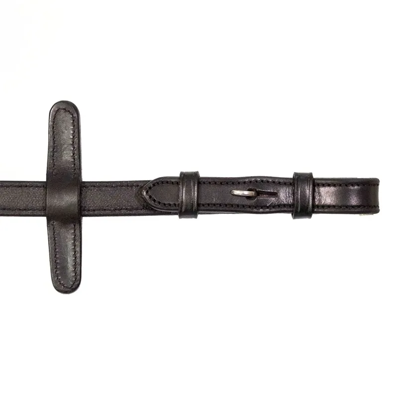 Henry James Calfskin Supergrip Reins with Stoppers - Black-3