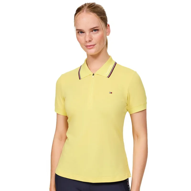 Tommy Hilfiger Camden Women's Zip Polo Shirt - Citronella