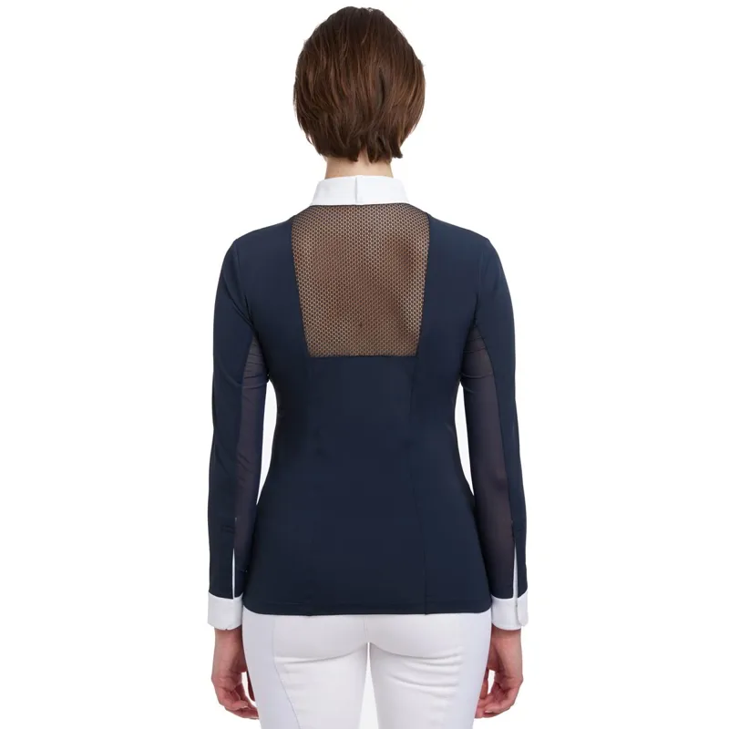 LeMieux Camille Long Sleeve Ladies Show Shirt - Navy-9