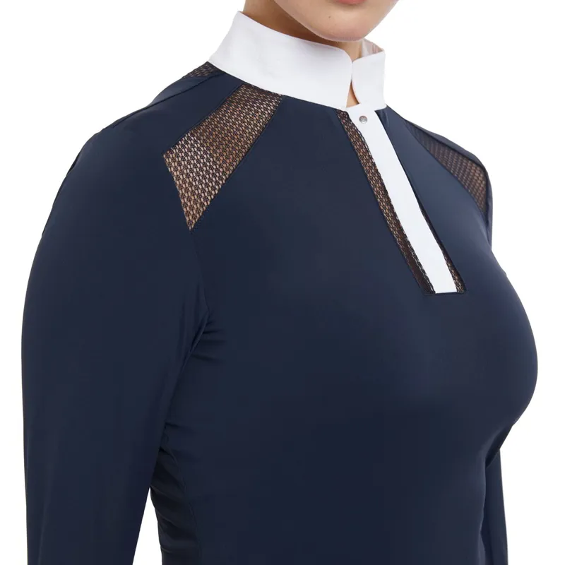 LeMieux Camille Long Sleeve Ladies Show Shirt - Navy-8