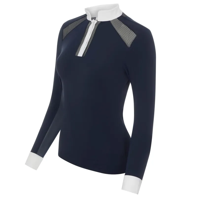 LeMieux Camille Long Sleeve Ladies Show Shirt - Navy-3