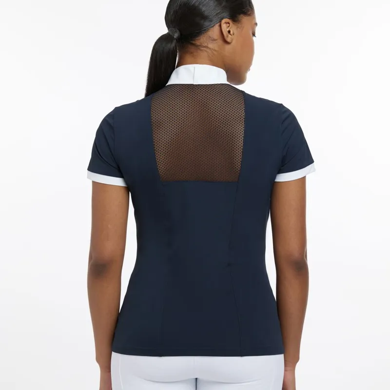 LeMieux Camille Short Sleeve Competition Shirt - Navy-6
