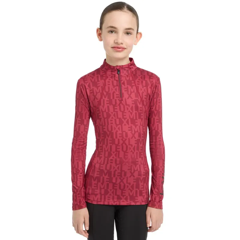 LeMieux Young Rider Casey Junior Long Sleeve Base Layer - Ember-5