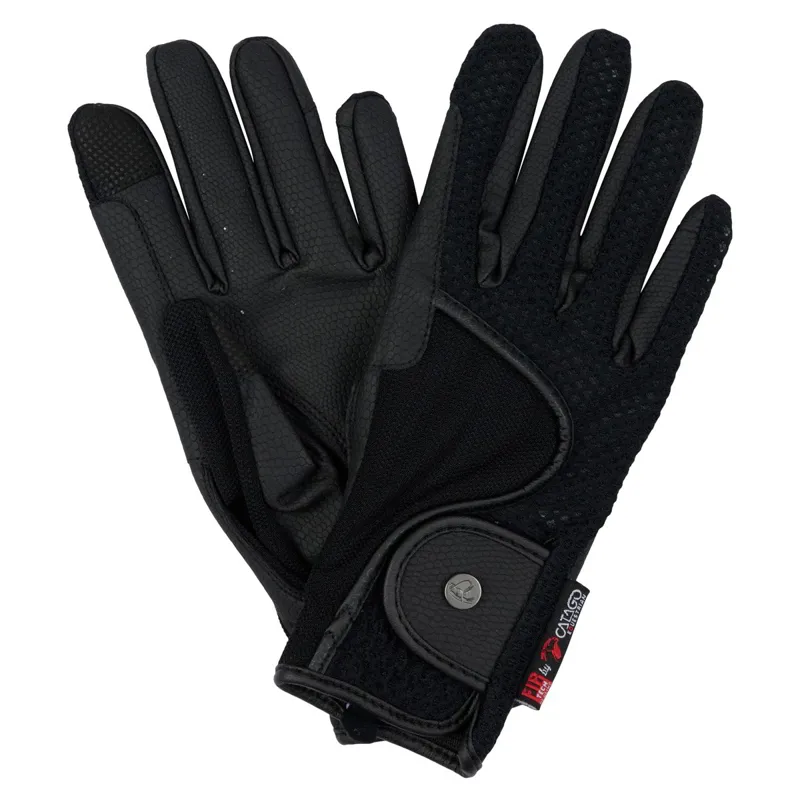 Catago FIR-Tech Mesh Adult Riding Gloves - Black
