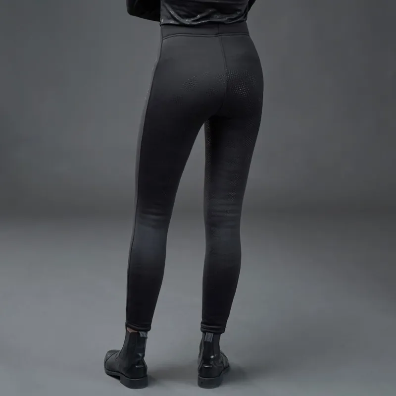 Catago Panola Full Grip Teddy Fleece Winter Riding Tights - Black-2