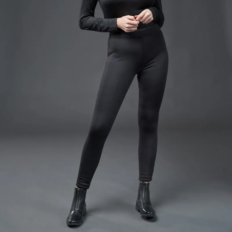 Catago Panola Full Grip Teddy Fleece Winter Riding Tights - Black-4