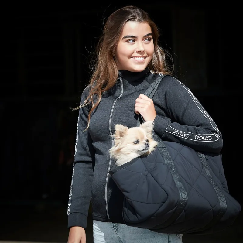 Catago Quilted Dog Carry Bag - Black