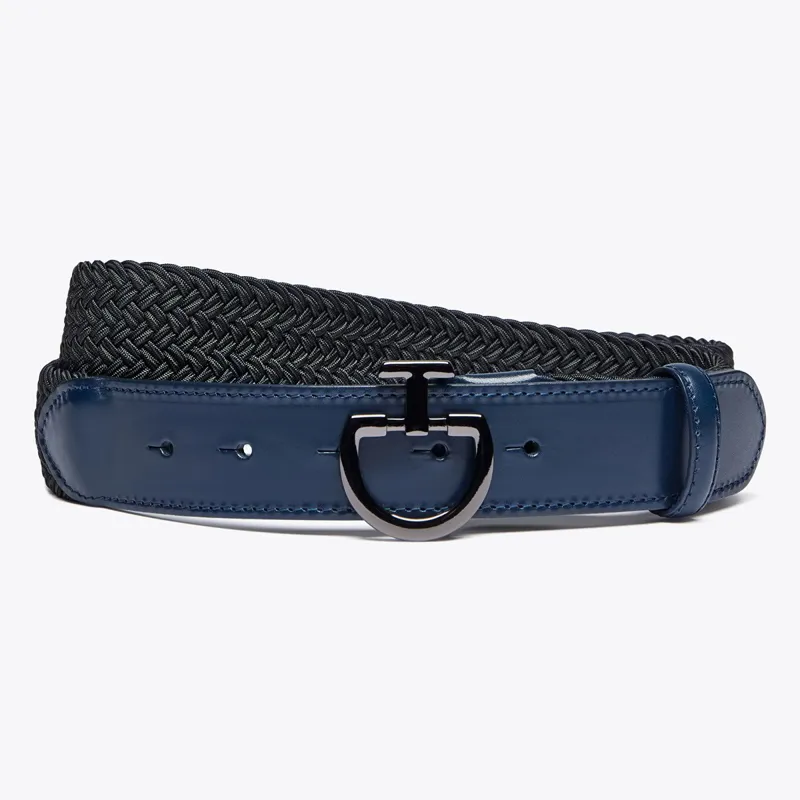 Cavalleria Toscana Elastic Clasp Men's Belt - Navy/Grey