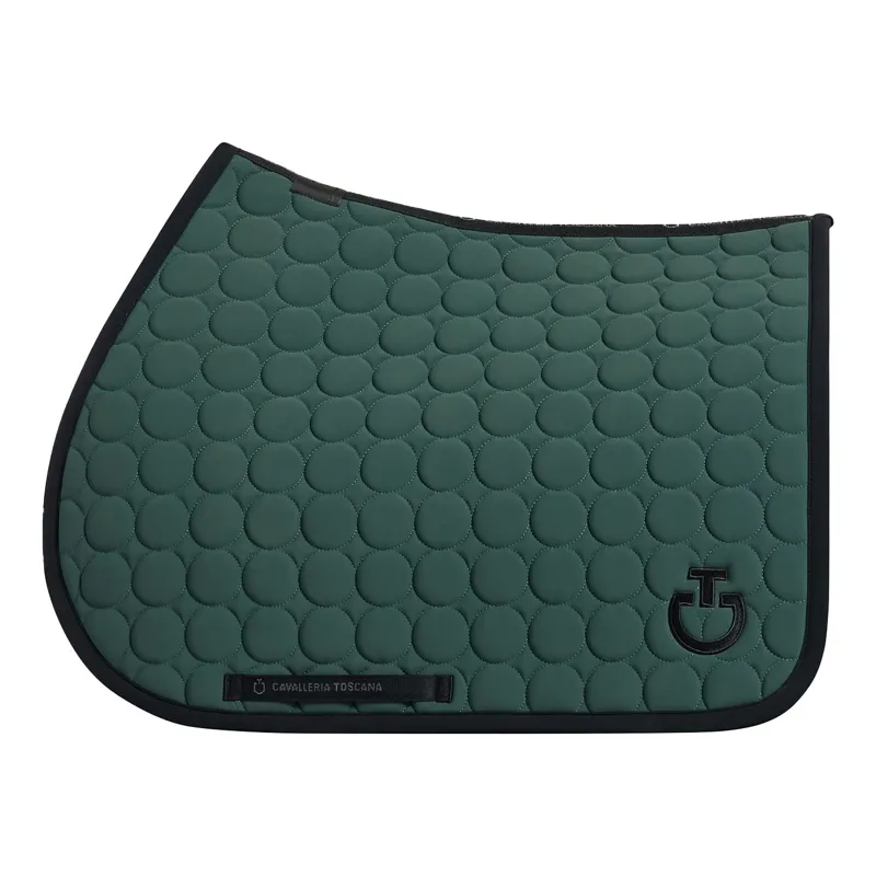 Cavalleria Toscana Circular Quilted Show Jumping Saddle Pad - Jungle Green