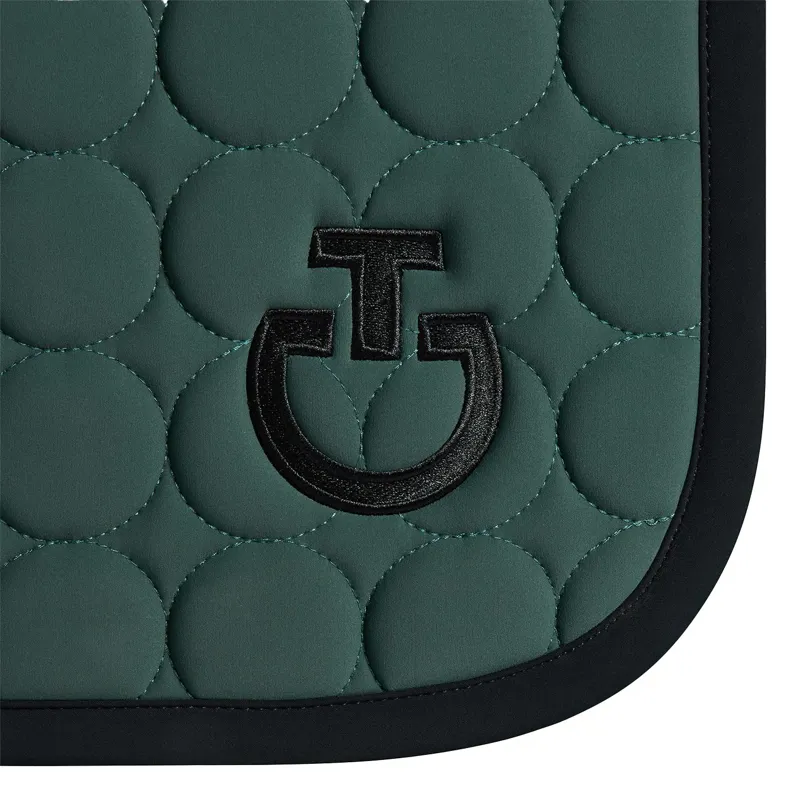 Cavalleria Toscana Circular Quilted Show Jumping Saddle Pad - Jungle Green-1