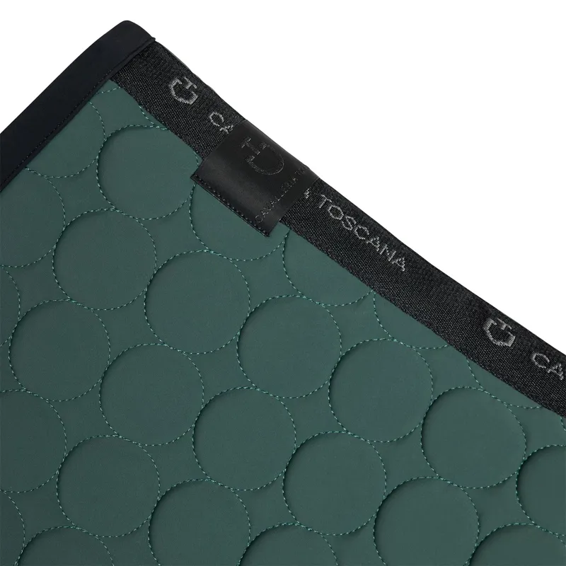 Cavalleria Toscana Circular Quilted Show Jumping Saddle Pad - Jungle Green-2
