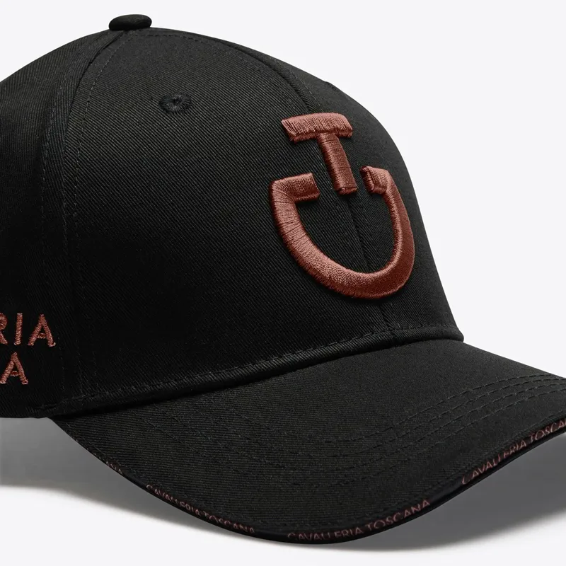 Cavalleria Toscana Logo Cotton Cap - Black/Mink-3