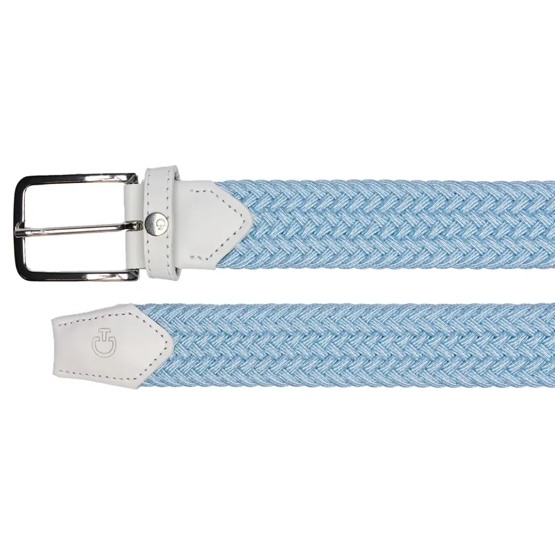 Cavalleria Toscana Womens Elastic Belt - Blue Fog/White-1