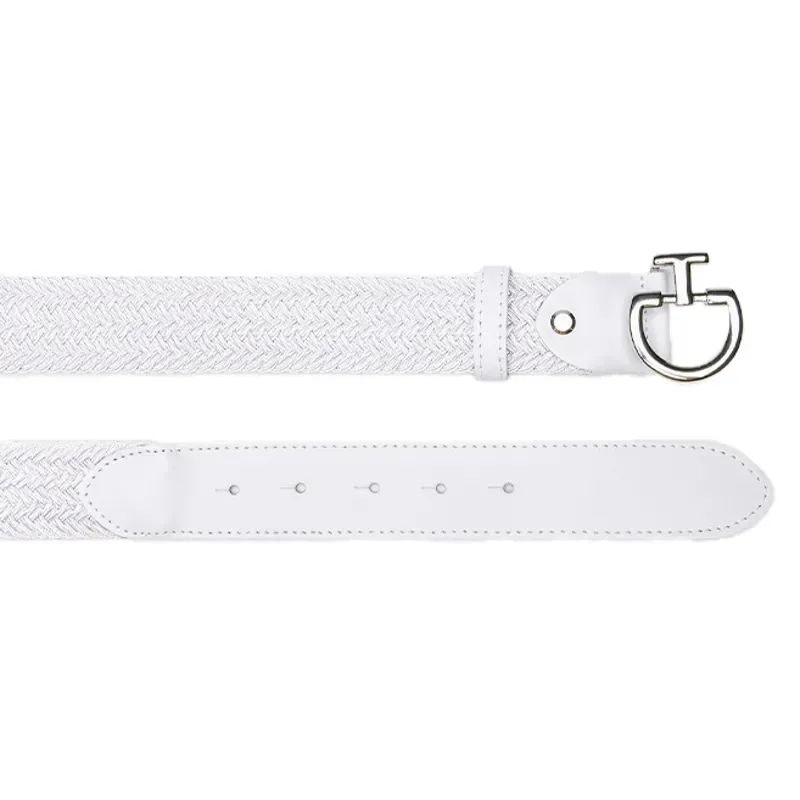 Cavalleria Toscana Elastic Clasp Womens Belt - White-1