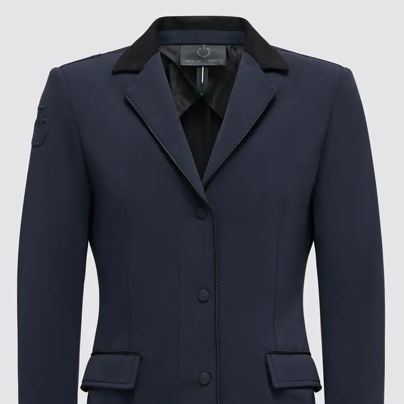 Cavalleria Toscana GP Zip Junior Girls Show Coat - Navy-2
