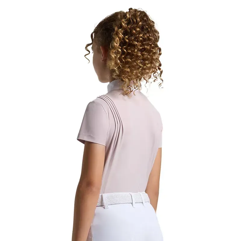 Cavalleria Toscana Jersey Pleat Junior Girls Show Shirt - Violet Ice-1