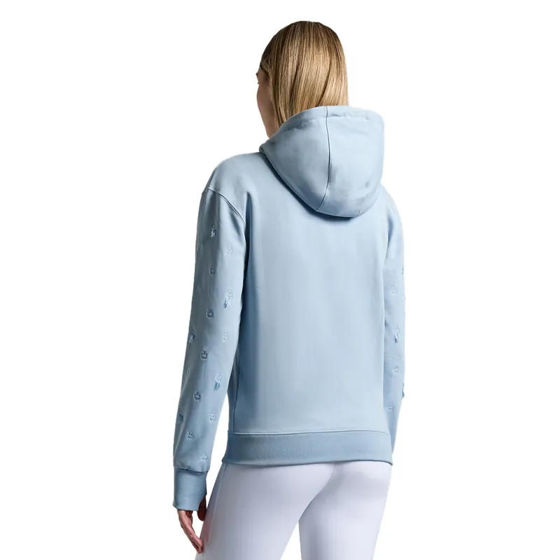 Cavalleria Toscana Diagonal Zip Women's Hoodie - Blue Fog-1