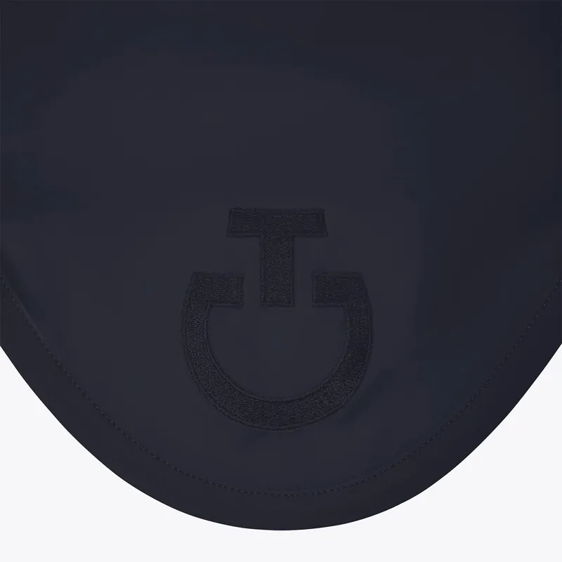 Cavalleria Toscana Lightweight Jersey Stripe Fly Bonnet - Navy-1