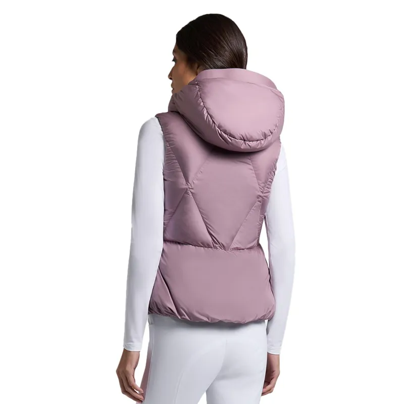 Cavalleria Toscana Down Padded Women's Hooded Vest - Grape Shake-1