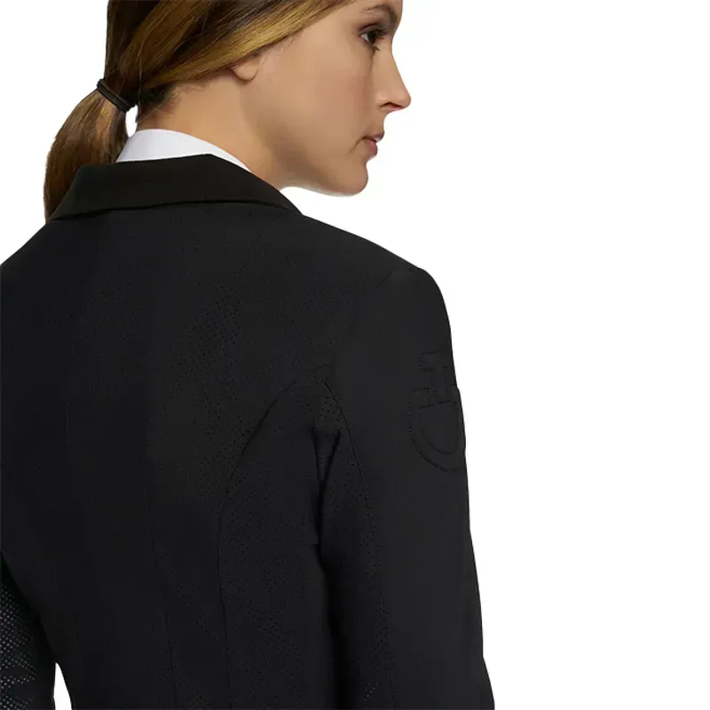 Cavalleria Toscana Perforated GP Womens Show Jacket - Black-6