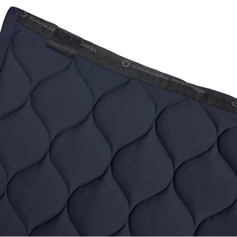 Cavalleria Toscana Circular-Quilted Jersey Jump Saddle Pad - Navy-2