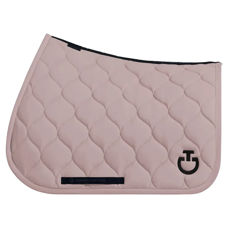 Cavalleria Toscana Circular-Quilted Jersey Jump Saddle Pad - Cipria
