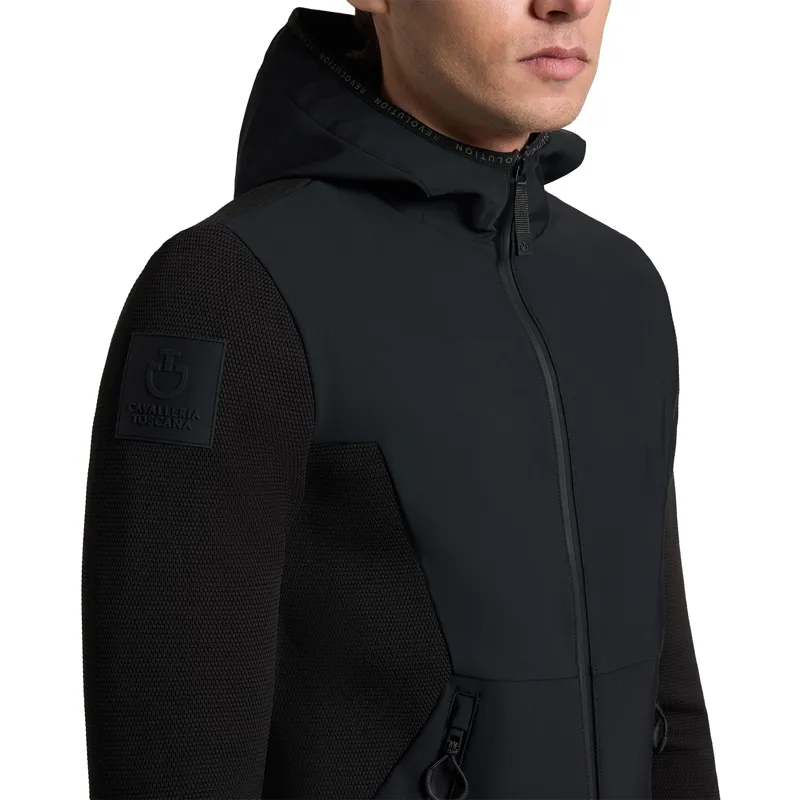Cavalleria Toscana Men's Softshell Tech Knit Jacket - Black-2