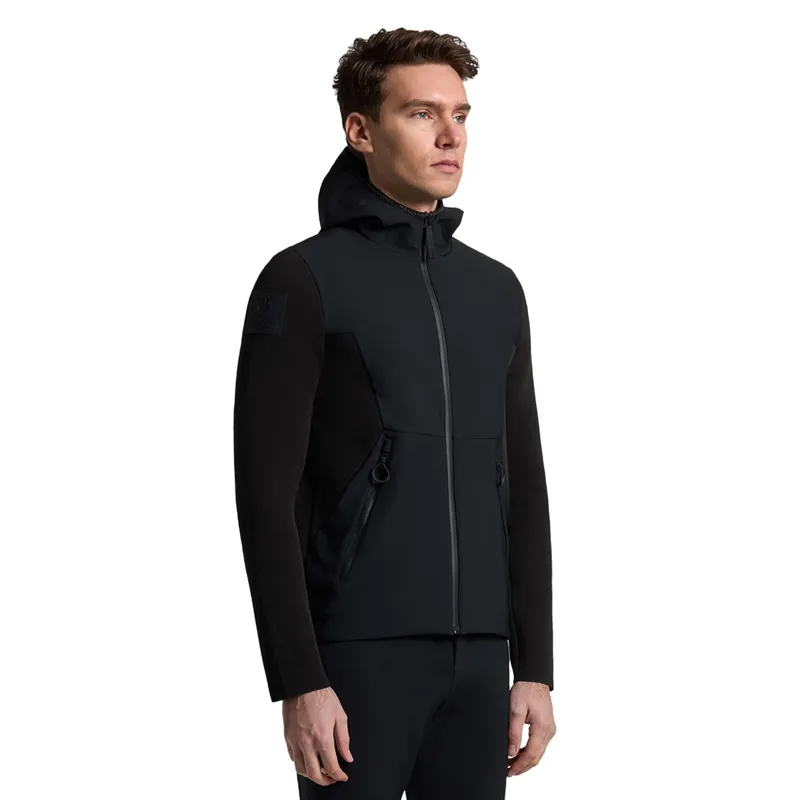 Cavalleria Toscana Men's Softshell Tech Knit Jacket - Black