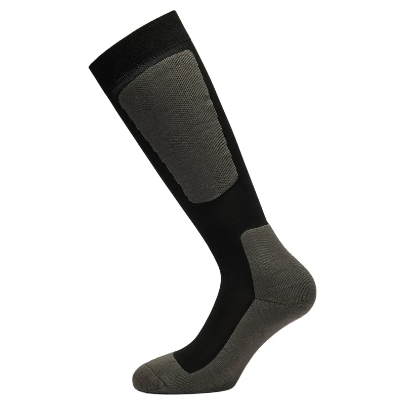 Cavalleria Toscana Jaquard Technical Tall Riding Socks - Black/Grey-1