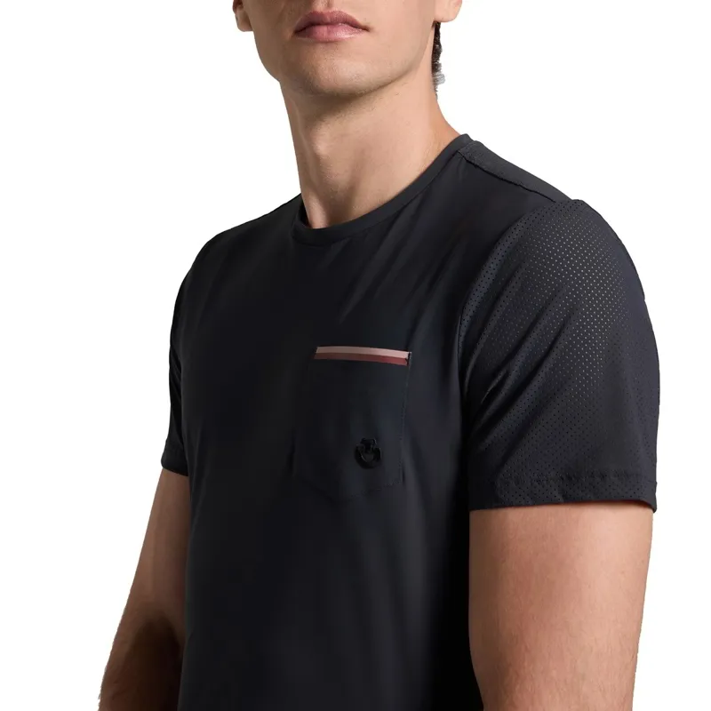 Cavalleria Toscana Pocket Men's Tech Tee - Charcoal-1
