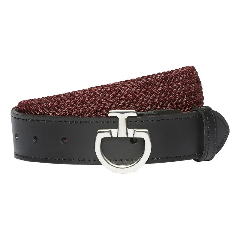 Cavalleria Toscana Younger Rider Elastic Belt - Bordeaux