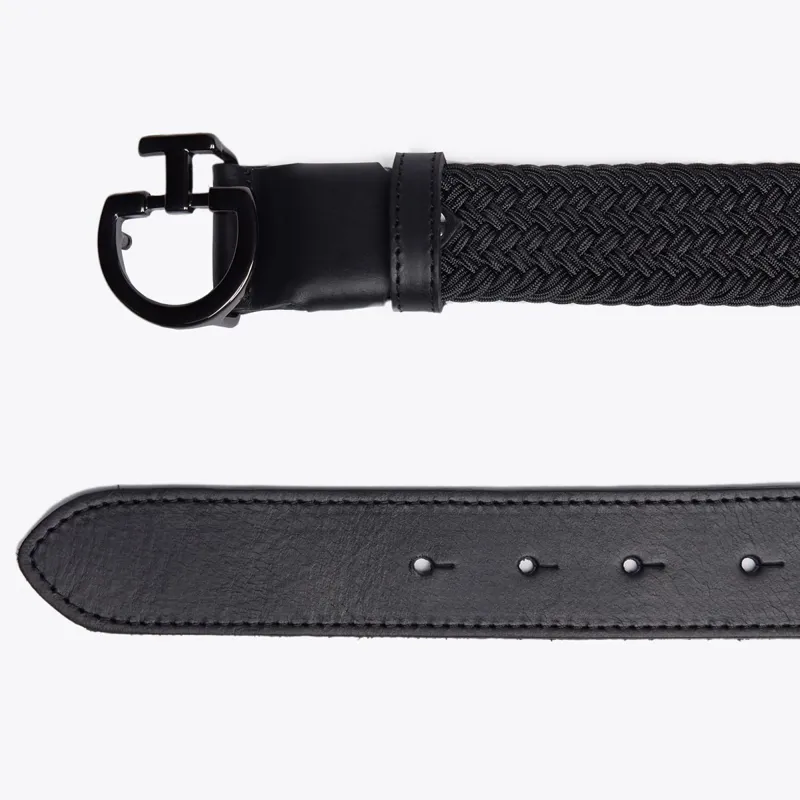 Cavalleria Toscana Elastic Clasp Men's Belt - Dark Grey/Black-1