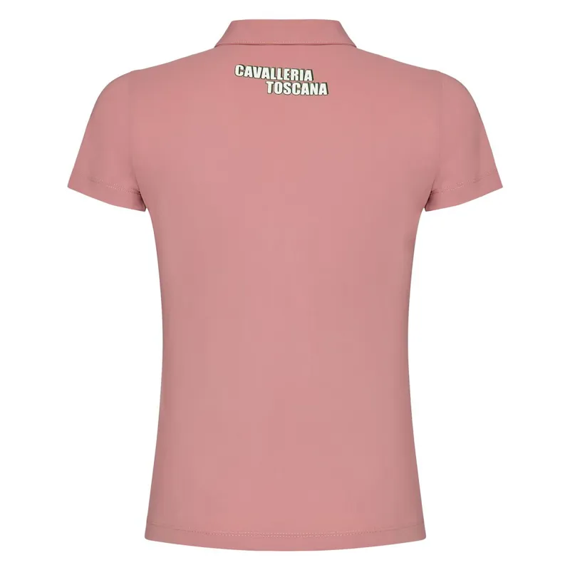 Cavalleria Toscana Comic Book Junior Girls Polo Shirt - Light Pink-1