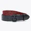 Cavalleria Toscana Leather and Wool Men's Elastic Belt - Red/Black