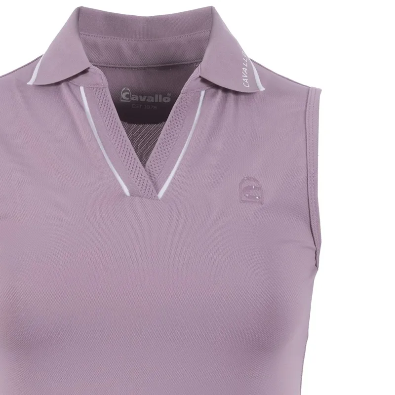 Cavallo Cava 4523 Women's Sleeveless Polo Shirt - Dusty Rose-2