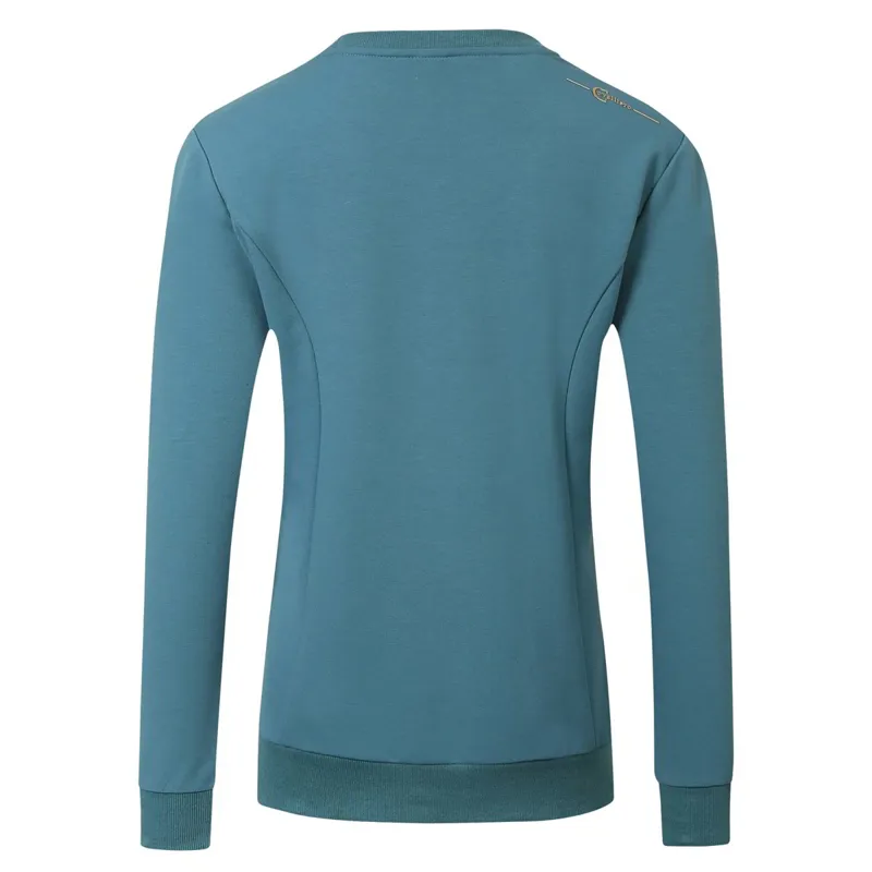 Covalliero Sequin Emblem Womens Sweater - Deep Water-1