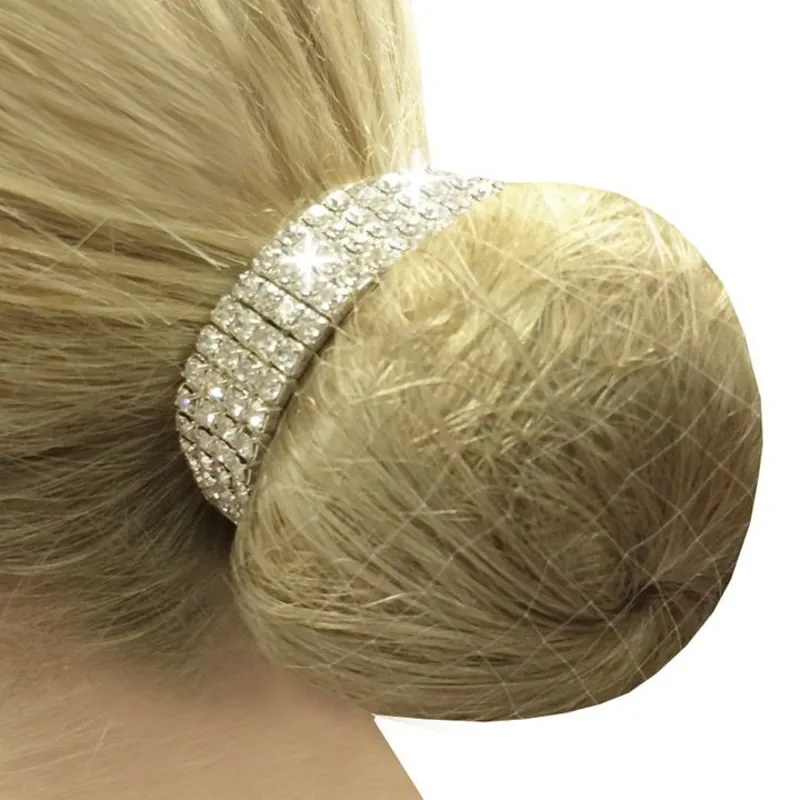 Equetech Crystal Bun Ring Scrunchie - 4 Row-1