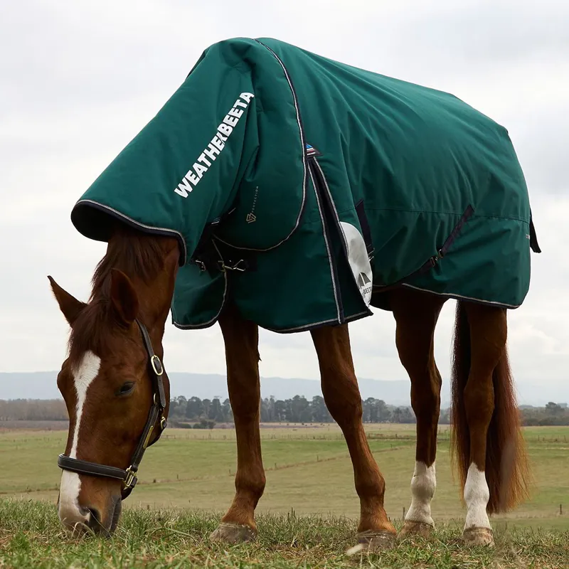 WeatherBeeta ComFiTec Plus Dynamic 220g Detach-A-Neck Turnout Blanket - Forest-10