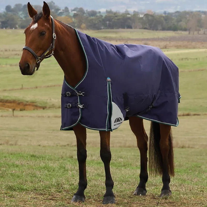 WeatherBeeta ComFiTec Plus Dynamic 220g High Neck Turnout Blanket - Navy