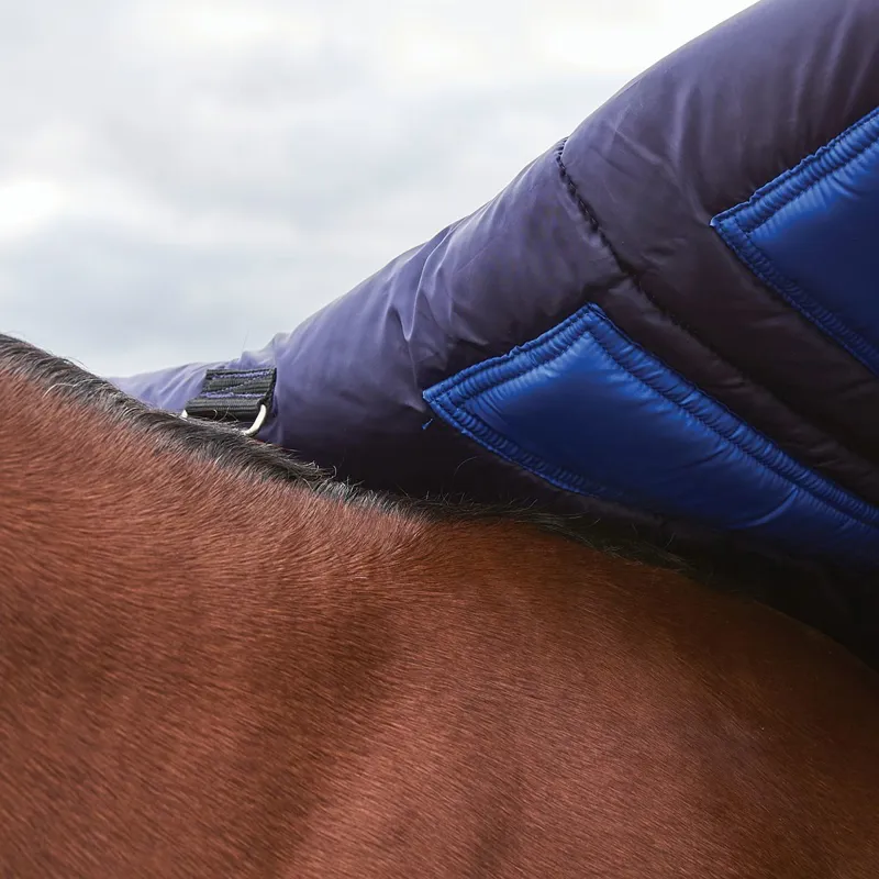 WeatherBeeta ComFiTec Plus Dynamic 220g High Neck Turnout Blanket - Navy-5