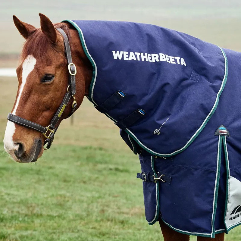 WeatherBeeta ComFiTec Plus Dynamic 0g Turnout Neck Cover - Navy/Forest Green