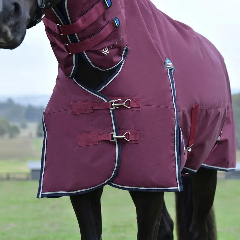 WeatherBeeta ComFiTec Essential 360g Combo Turnout Blanket Burgundy-4