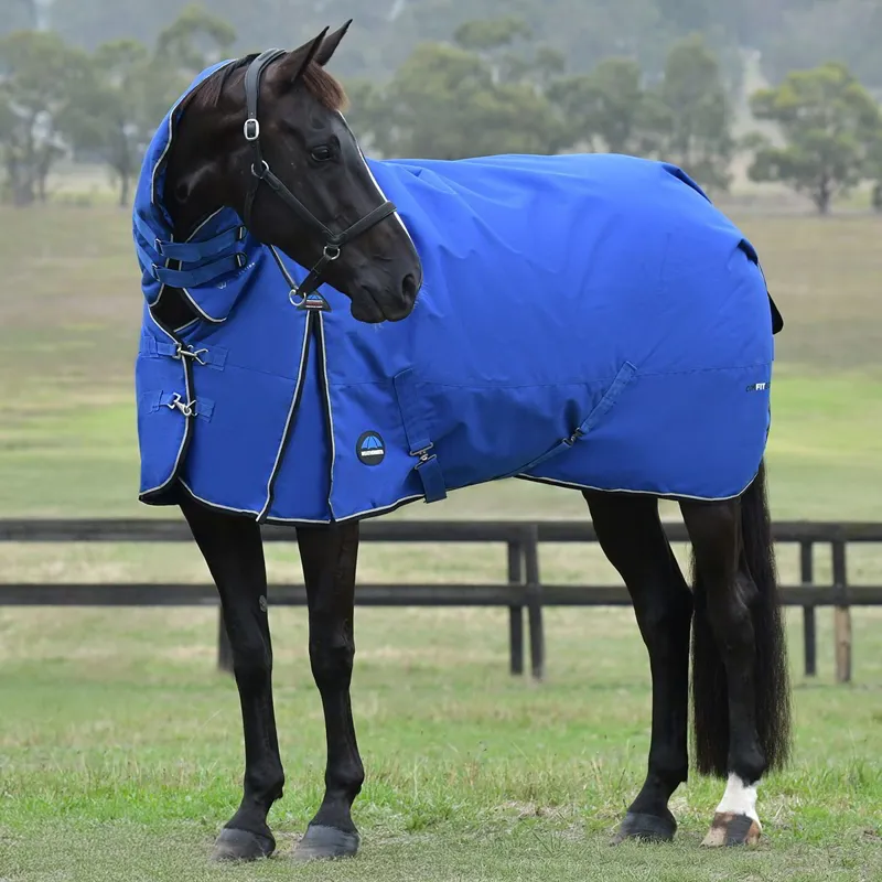 WeatherBeeta ComFiTec Essential 220g Combo Turnout Blanket - Cobalt/Black-2